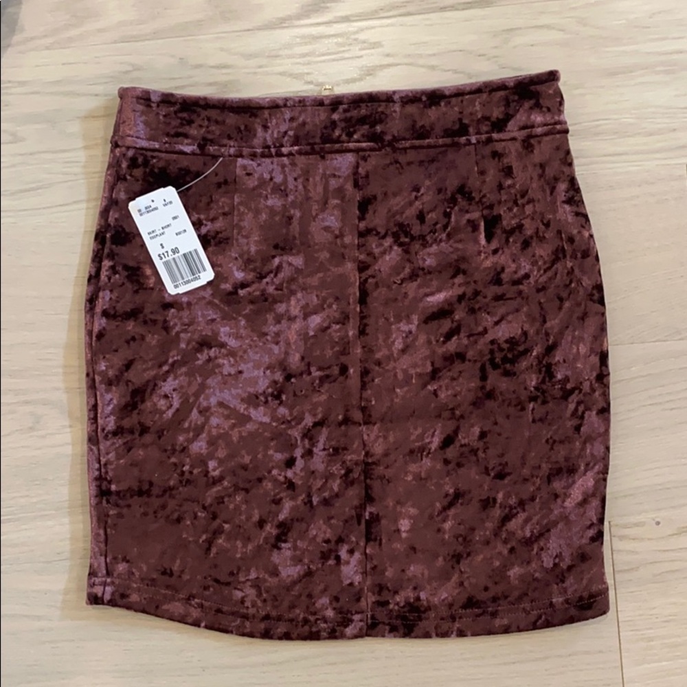 Tight VELVET mini skirt!! NEW WITH TAGS